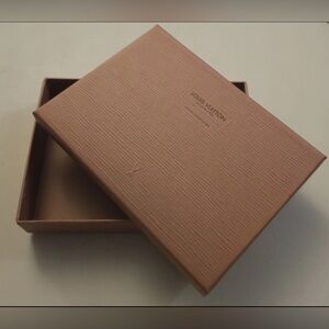 LV Louis Vuitton Brown Gift Box  4.75” x 6.5” x 1" Wallet Size (Empty Box)